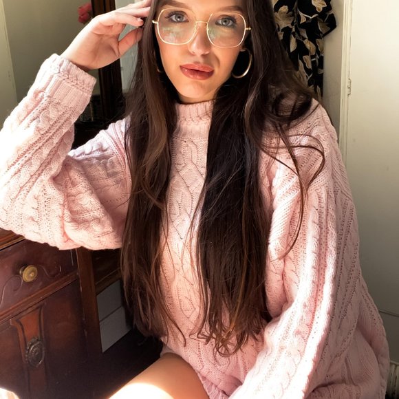 Vintage Sweaters - Vintage light pink sport carriage court sweater